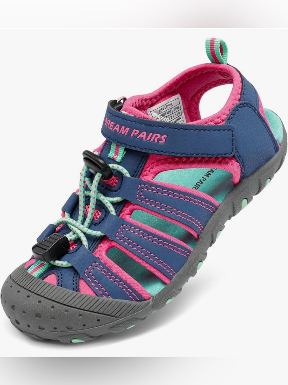Dream Pairs Kids Navy, Pink & Teal Outdoor Sandals